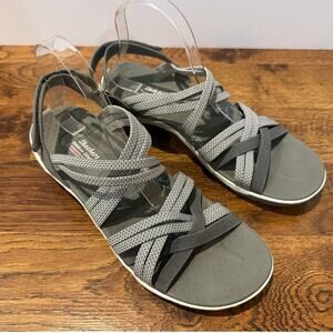 Skechers Reggae Cup “Smitten by You” Washable Sport Sandals Gray Approx Size 11